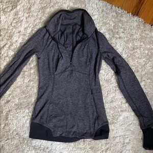dark grey lululemon quarter zip